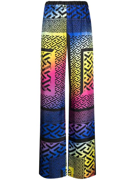 baggy versace printed pants|Versace pink label pants.